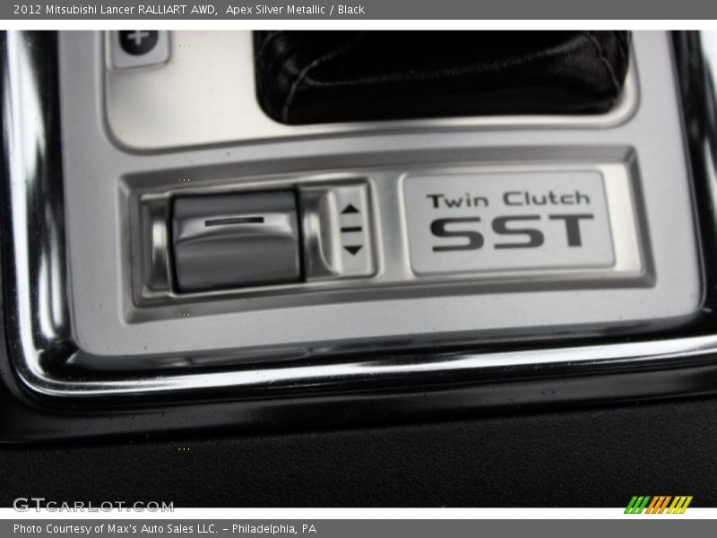 Apex Silver Metallic / Black 2012 Mitsubishi Lancer RALLIART AWD