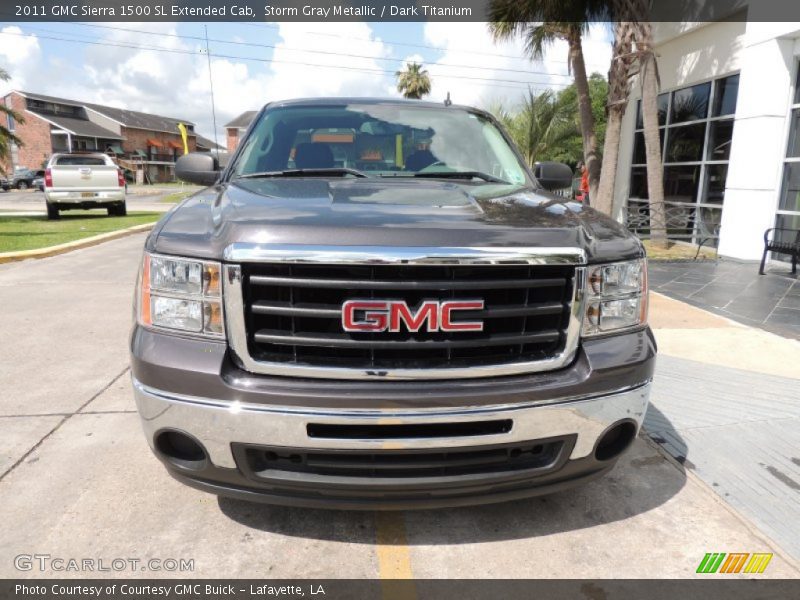 Storm Gray Metallic / Dark Titanium 2011 GMC Sierra 1500 SL Extended Cab