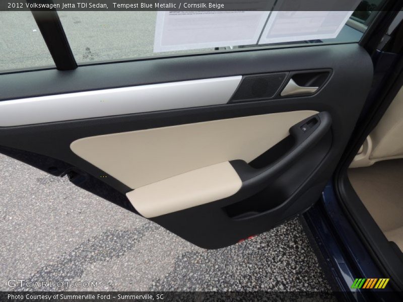 Tempest Blue Metallic / Cornsilk Beige 2012 Volkswagen Jetta TDI Sedan