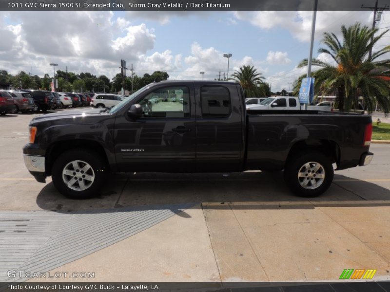 Storm Gray Metallic / Dark Titanium 2011 GMC Sierra 1500 SL Extended Cab