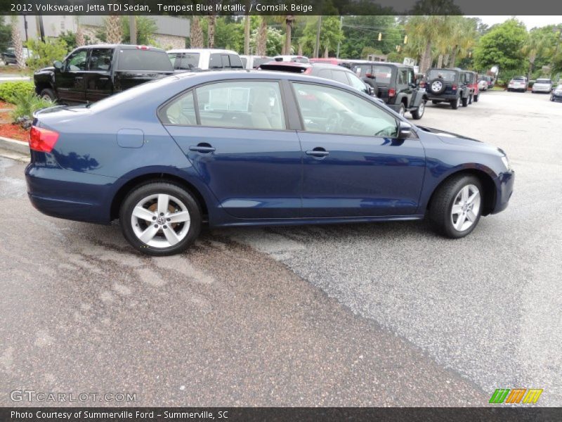 Tempest Blue Metallic / Cornsilk Beige 2012 Volkswagen Jetta TDI Sedan