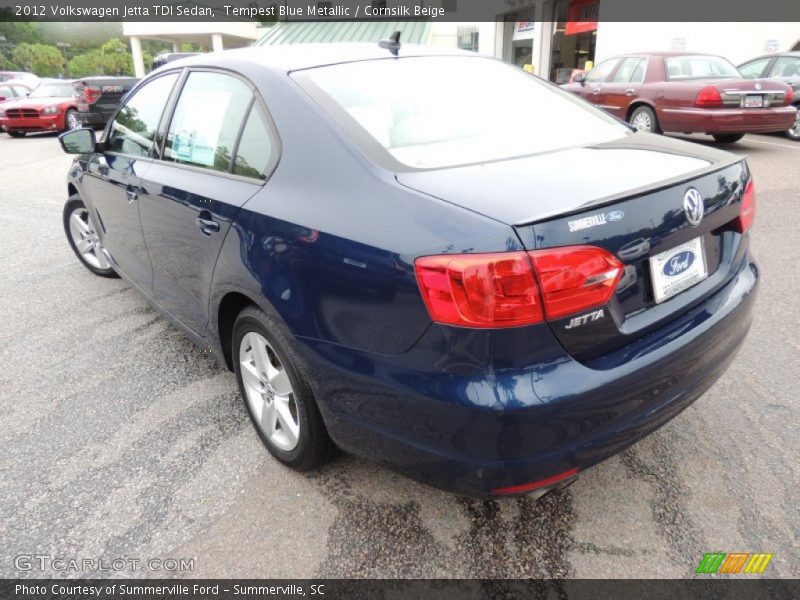Tempest Blue Metallic / Cornsilk Beige 2012 Volkswagen Jetta TDI Sedan