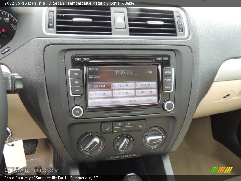 Tempest Blue Metallic / Cornsilk Beige 2012 Volkswagen Jetta TDI Sedan