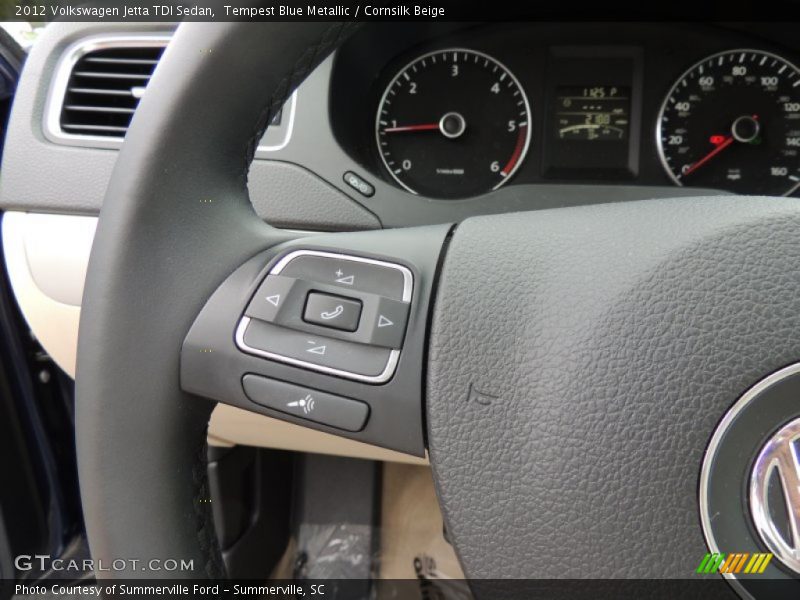 Tempest Blue Metallic / Cornsilk Beige 2012 Volkswagen Jetta TDI Sedan