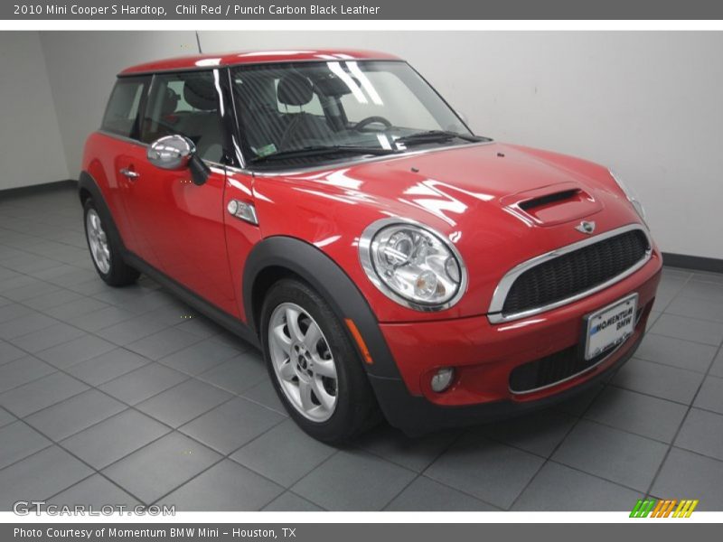 Chili Red / Punch Carbon Black Leather 2010 Mini Cooper S Hardtop
