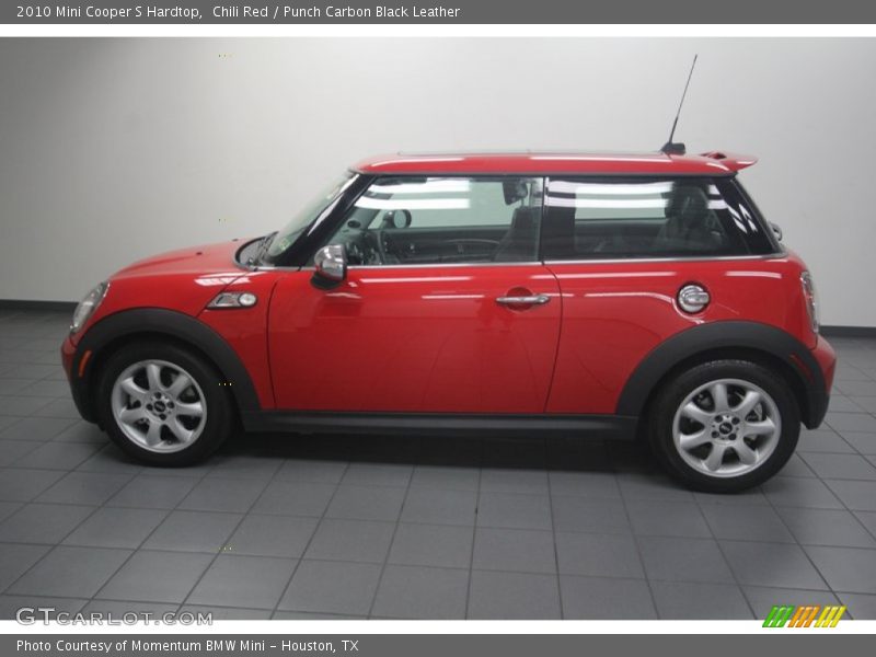 Chili Red / Punch Carbon Black Leather 2010 Mini Cooper S Hardtop