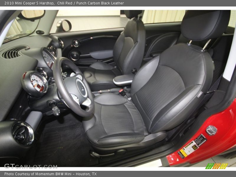 Chili Red / Punch Carbon Black Leather 2010 Mini Cooper S Hardtop