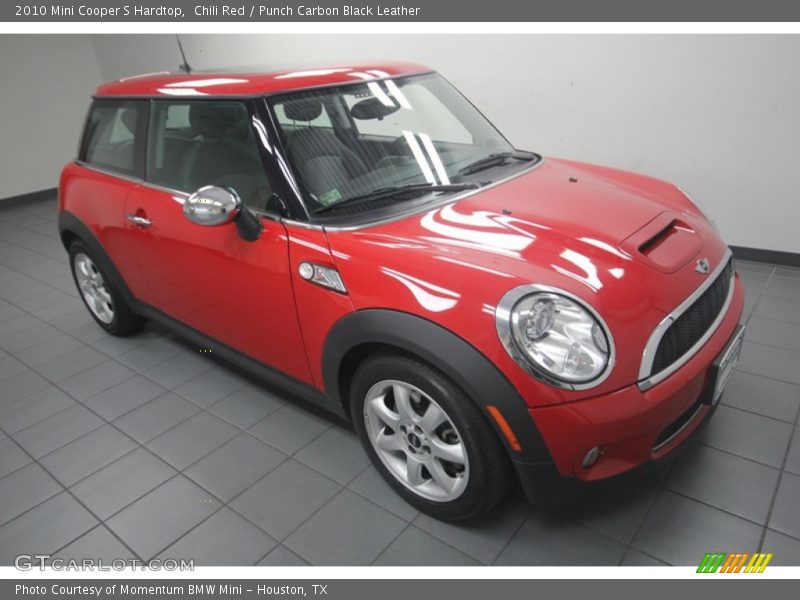 Chili Red / Punch Carbon Black Leather 2010 Mini Cooper S Hardtop
