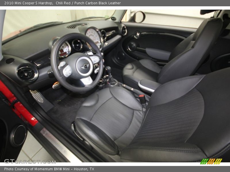 Chili Red / Punch Carbon Black Leather 2010 Mini Cooper S Hardtop