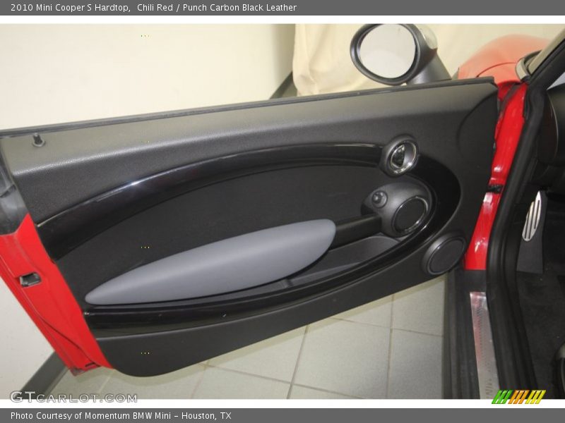 Chili Red / Punch Carbon Black Leather 2010 Mini Cooper S Hardtop