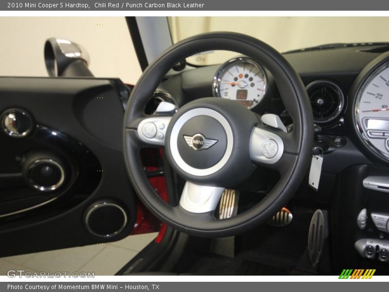 Chili Red / Punch Carbon Black Leather 2010 Mini Cooper S Hardtop