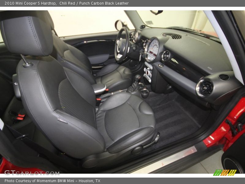 Chili Red / Punch Carbon Black Leather 2010 Mini Cooper S Hardtop