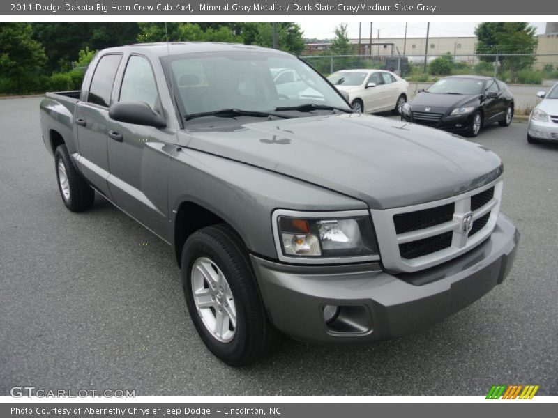 Mineral Gray Metallic / Dark Slate Gray/Medium Slate Gray 2011 Dodge Dakota Big Horn Crew Cab 4x4