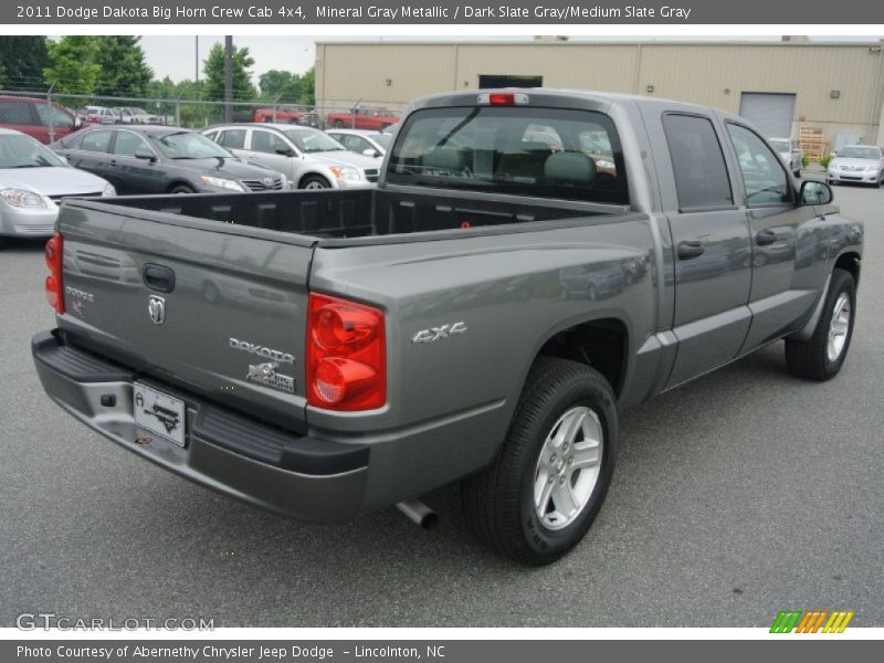 Mineral Gray Metallic / Dark Slate Gray/Medium Slate Gray 2011 Dodge Dakota Big Horn Crew Cab 4x4