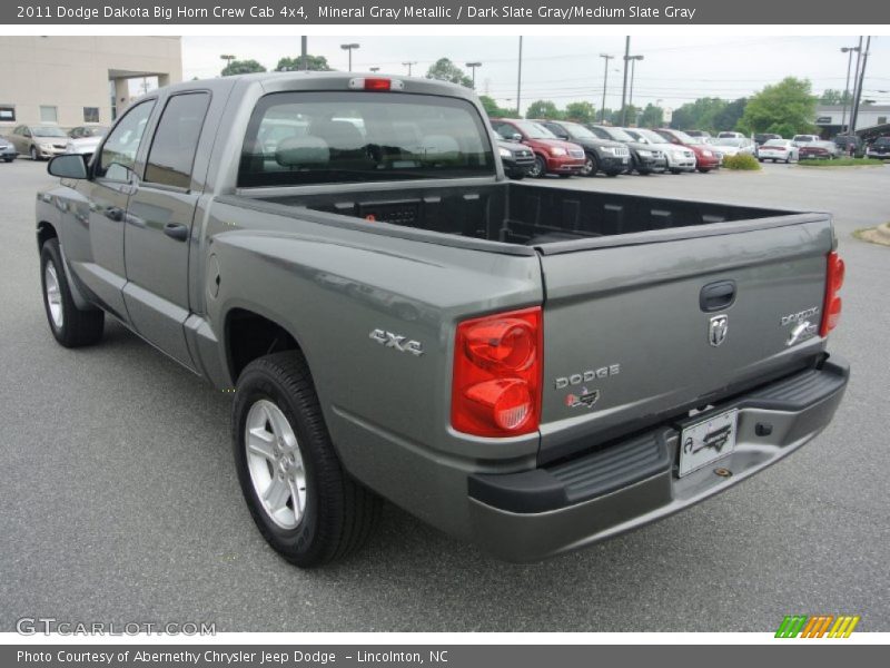 Mineral Gray Metallic / Dark Slate Gray/Medium Slate Gray 2011 Dodge Dakota Big Horn Crew Cab 4x4