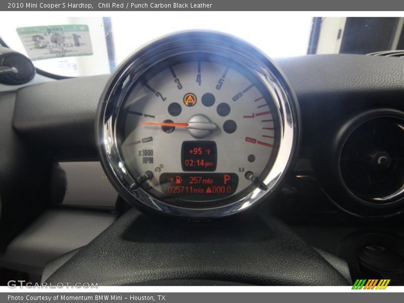 Chili Red / Punch Carbon Black Leather 2010 Mini Cooper S Hardtop