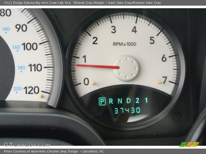 Mineral Gray Metallic / Dark Slate Gray/Medium Slate Gray 2011 Dodge Dakota Big Horn Crew Cab 4x4