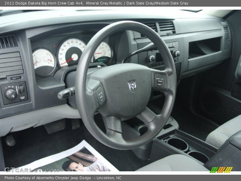 Mineral Gray Metallic / Dark Slate Gray/Medium Slate Gray 2011 Dodge Dakota Big Horn Crew Cab 4x4