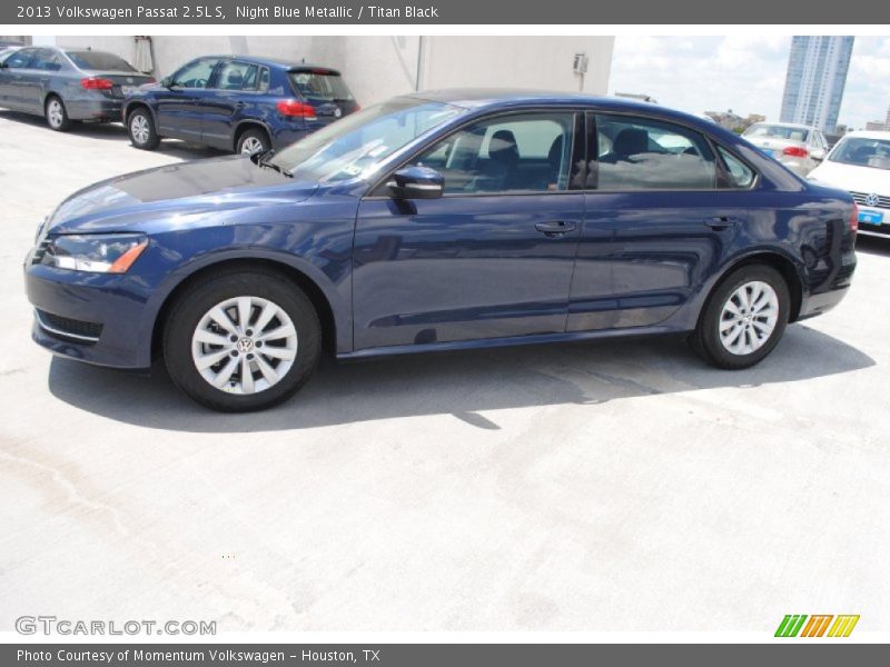 Night Blue Metallic / Titan Black 2013 Volkswagen Passat 2.5L S