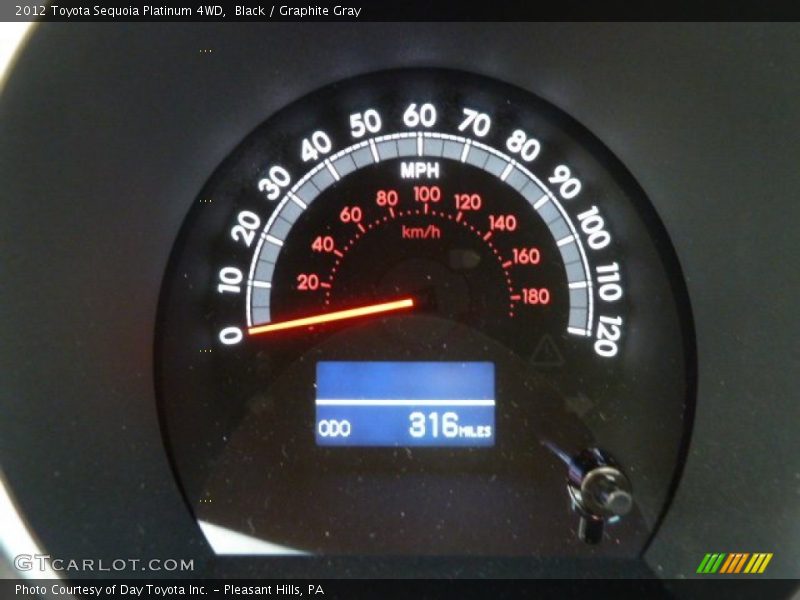 Black / Graphite Gray 2012 Toyota Sequoia Platinum 4WD