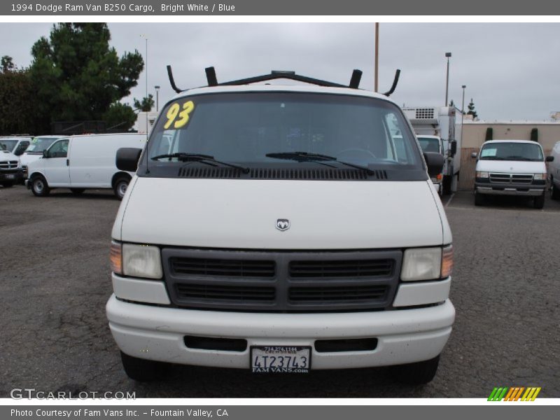 Bright White / Blue 1994 Dodge Ram Van B250 Cargo