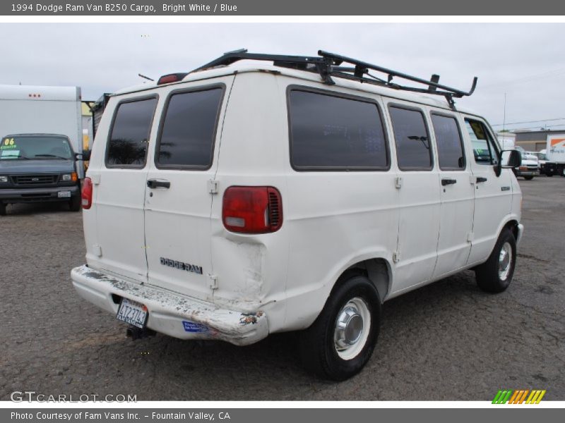 Bright White / Blue 1994 Dodge Ram Van B250 Cargo