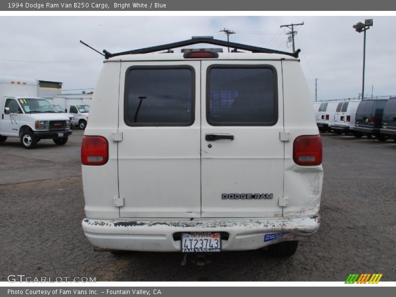 Bright White / Blue 1994 Dodge Ram Van B250 Cargo