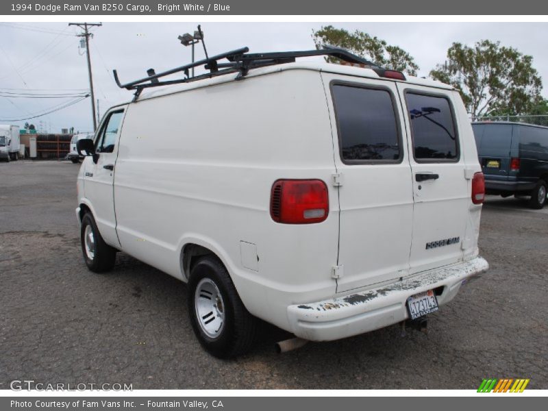 Bright White / Blue 1994 Dodge Ram Van B250 Cargo