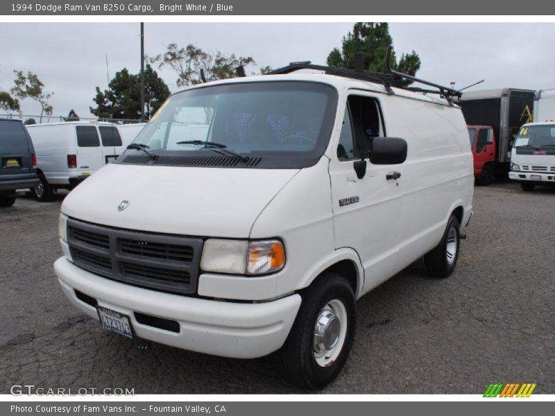 Bright White / Blue 1994 Dodge Ram Van B250 Cargo