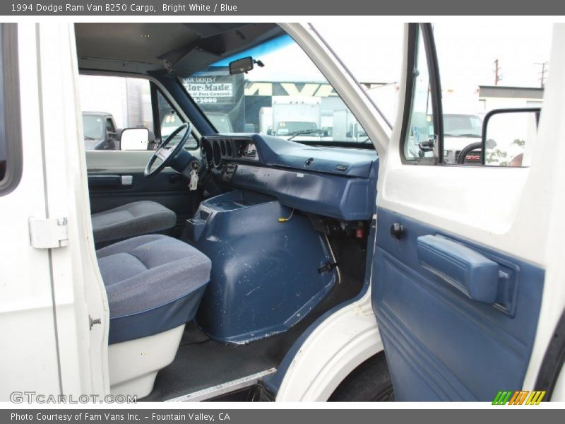 Bright White / Blue 1994 Dodge Ram Van B250 Cargo