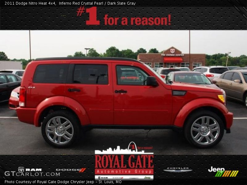 Inferno Red Crystal Pearl / Dark Slate Gray 2011 Dodge Nitro Heat 4x4