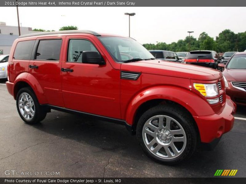 Inferno Red Crystal Pearl / Dark Slate Gray 2011 Dodge Nitro Heat 4x4