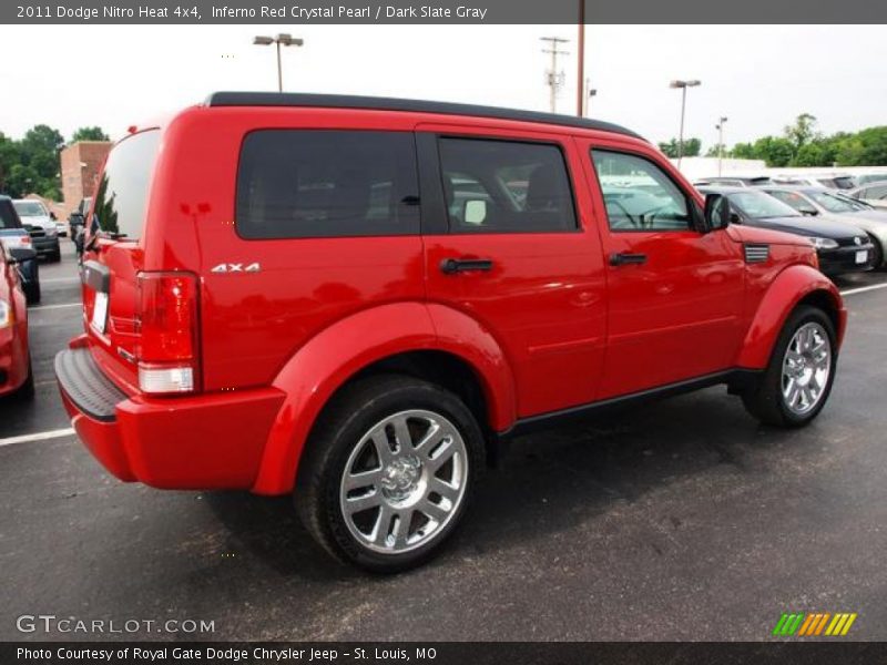 Inferno Red Crystal Pearl / Dark Slate Gray 2011 Dodge Nitro Heat 4x4
