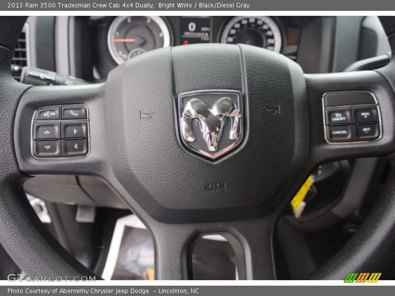 Bright White / Black/Diesel Gray 2013 Ram 3500 Tradesman Crew Cab 4x4 Dually