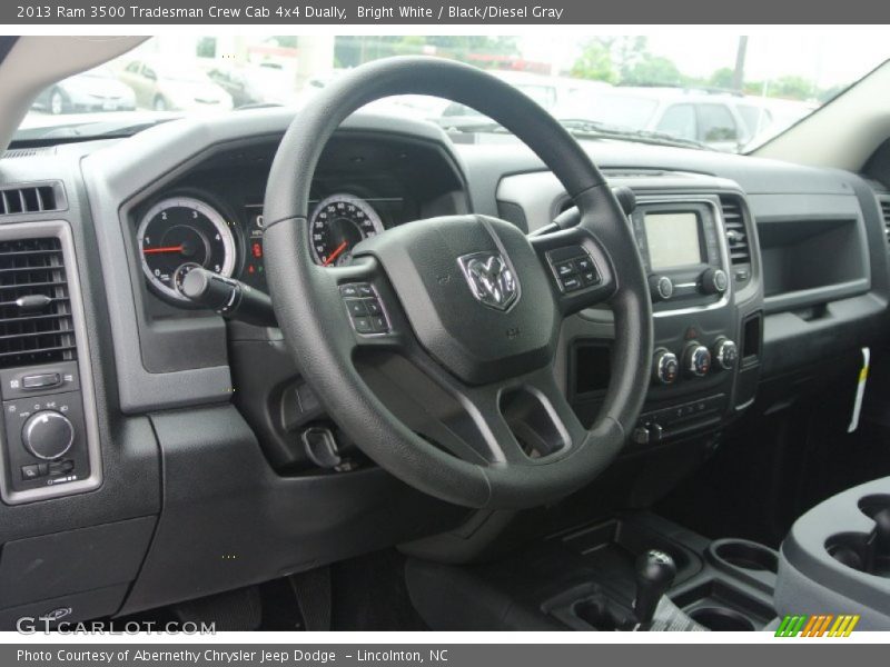 Bright White / Black/Diesel Gray 2013 Ram 3500 Tradesman Crew Cab 4x4 Dually