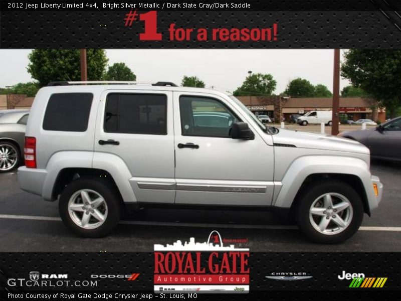 Bright Silver Metallic / Dark Slate Gray/Dark Saddle 2012 Jeep Liberty Limited 4x4