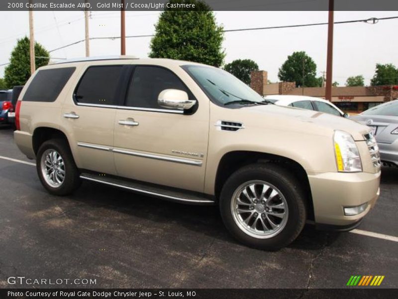 Gold Mist / Cocoa/Light Cashmere 2008 Cadillac Escalade AWD