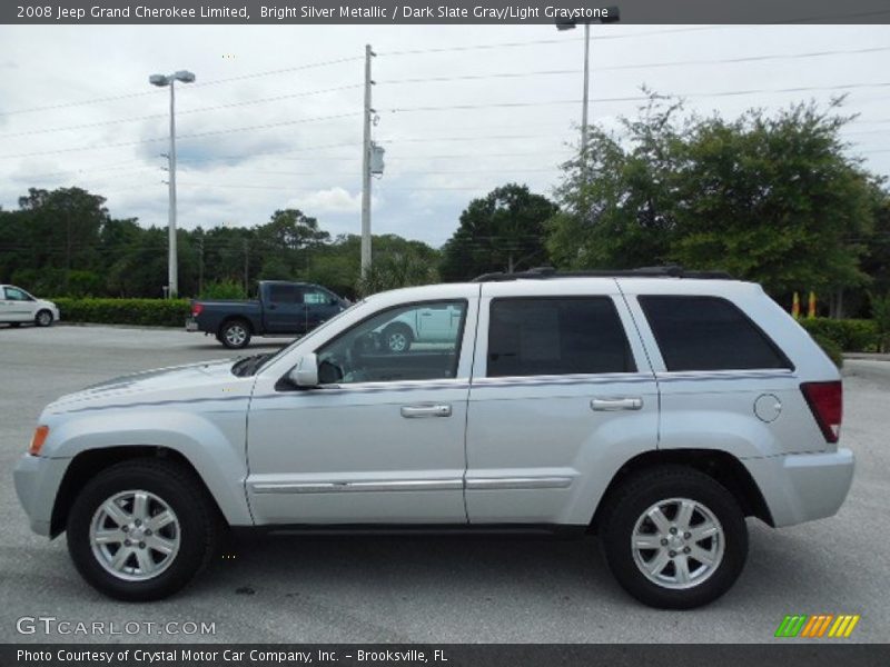 Bright Silver Metallic / Dark Slate Gray/Light Graystone 2008 Jeep Grand Cherokee Limited