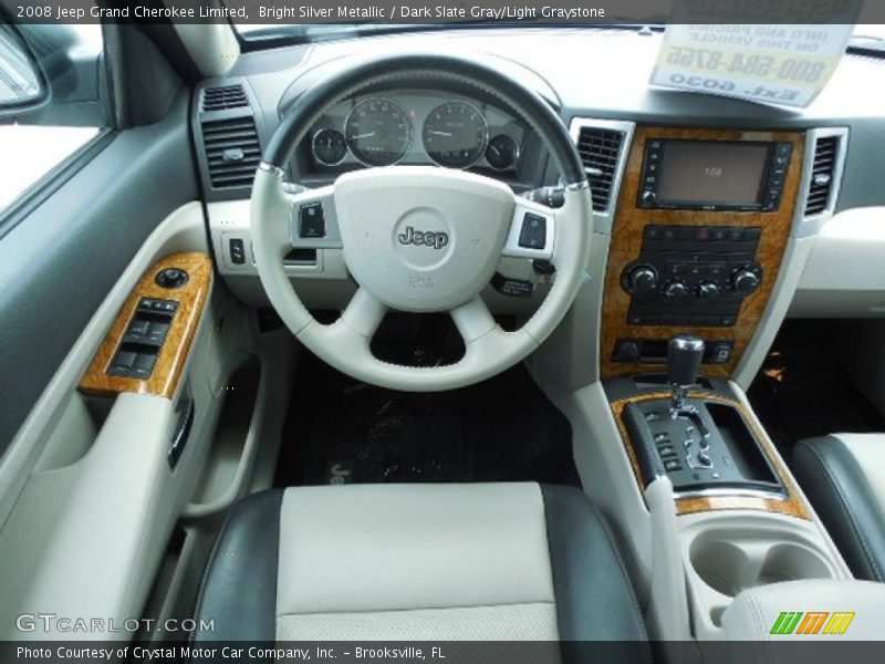 Bright Silver Metallic / Dark Slate Gray/Light Graystone 2008 Jeep Grand Cherokee Limited