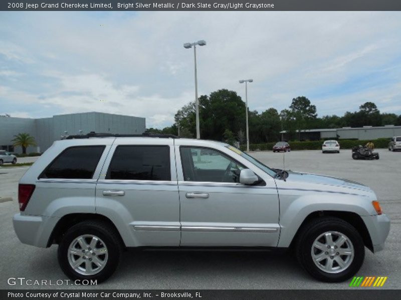 Bright Silver Metallic / Dark Slate Gray/Light Graystone 2008 Jeep Grand Cherokee Limited