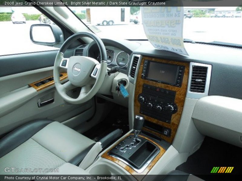 Bright Silver Metallic / Dark Slate Gray/Light Graystone 2008 Jeep Grand Cherokee Limited