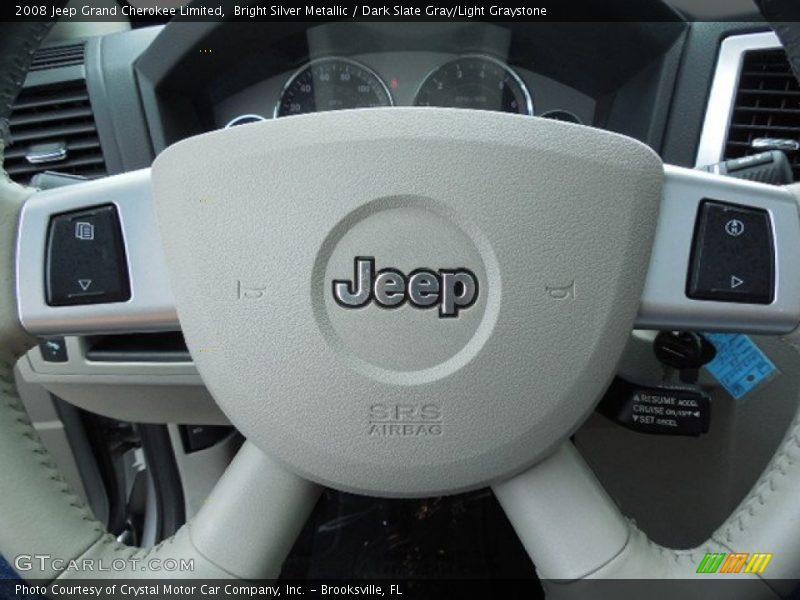 Bright Silver Metallic / Dark Slate Gray/Light Graystone 2008 Jeep Grand Cherokee Limited