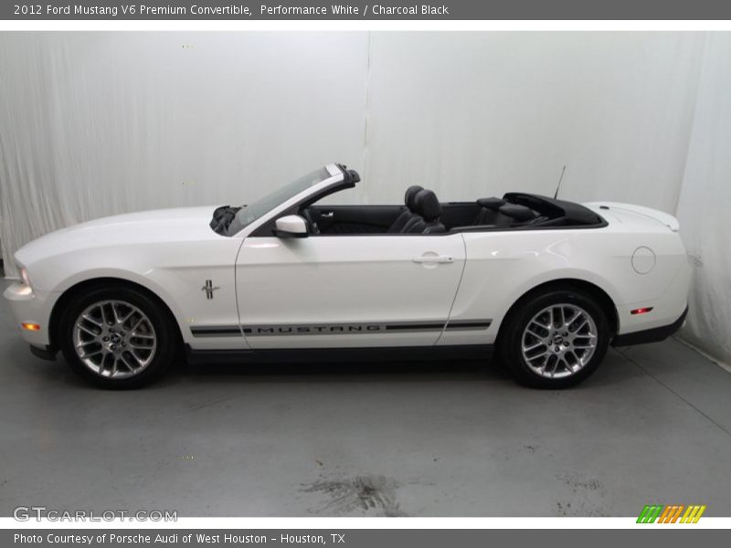 Performance White / Charcoal Black 2012 Ford Mustang V6 Premium Convertible