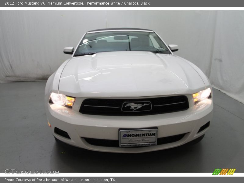 Performance White / Charcoal Black 2012 Ford Mustang V6 Premium Convertible