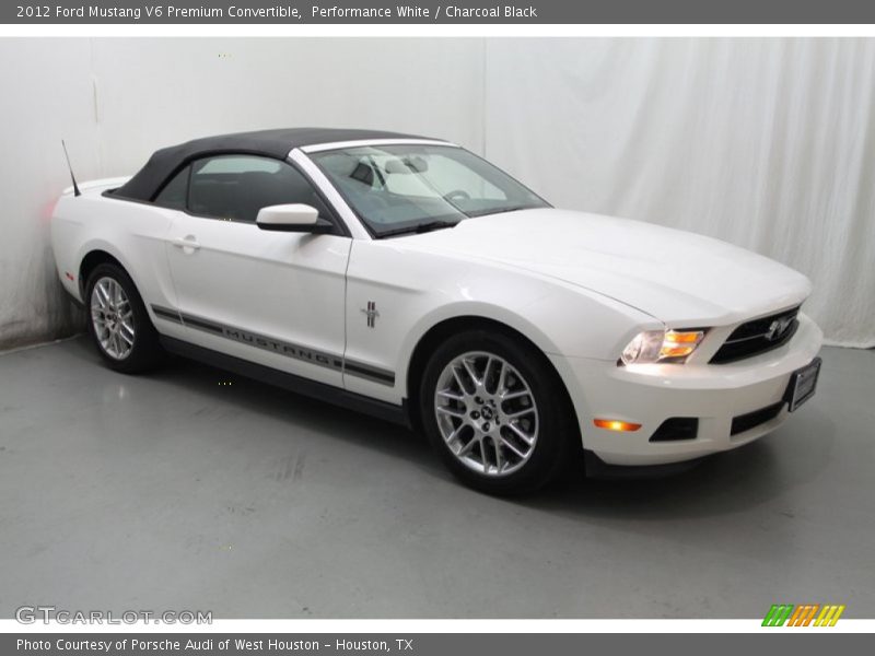 Performance White / Charcoal Black 2012 Ford Mustang V6 Premium Convertible