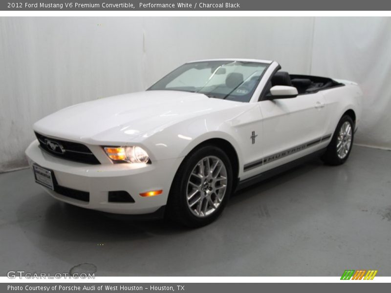 Performance White / Charcoal Black 2012 Ford Mustang V6 Premium Convertible