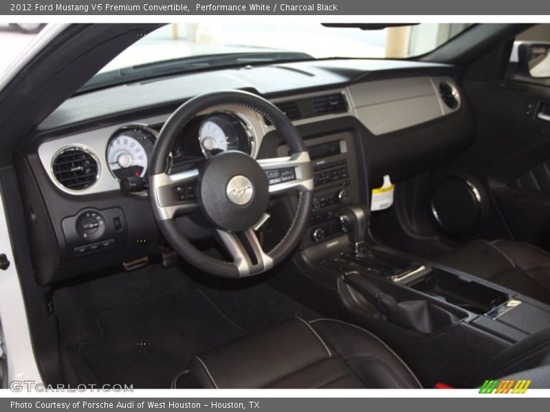 Performance White / Charcoal Black 2012 Ford Mustang V6 Premium Convertible