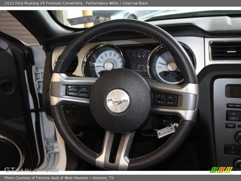 Performance White / Charcoal Black 2012 Ford Mustang V6 Premium Convertible