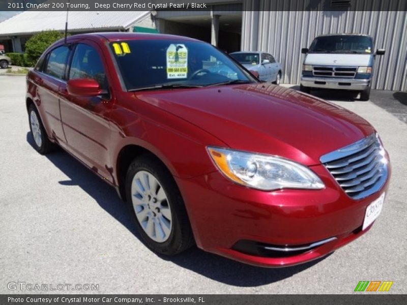 Deep Cherry Red Crystal Pearl / Black 2011 Chrysler 200 Touring