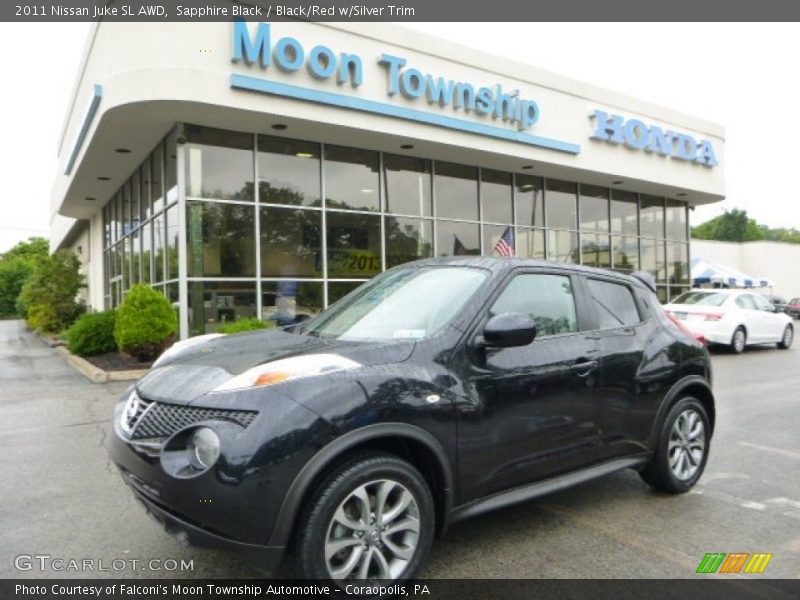 Sapphire Black / Black/Red w/Silver Trim 2011 Nissan Juke SL AWD